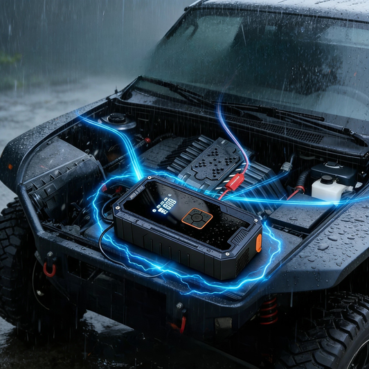 VoltBoost Pro - בוסטר התנעה חכם עם קומפרסור אוויר מובנה לרכב